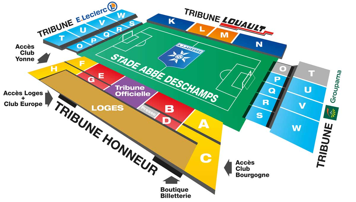 Plan du Stade Abb� Deschamps